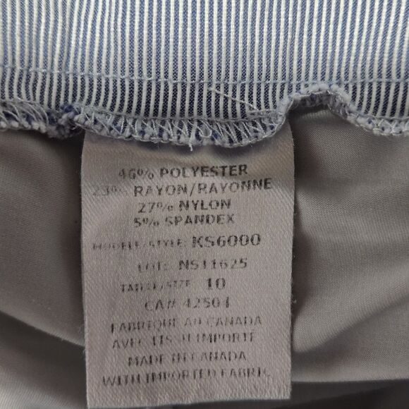 Swing Control Skirt Skort Golf Tennis Blue White Stripe 10 Waist 32 - Picture 14 of 16